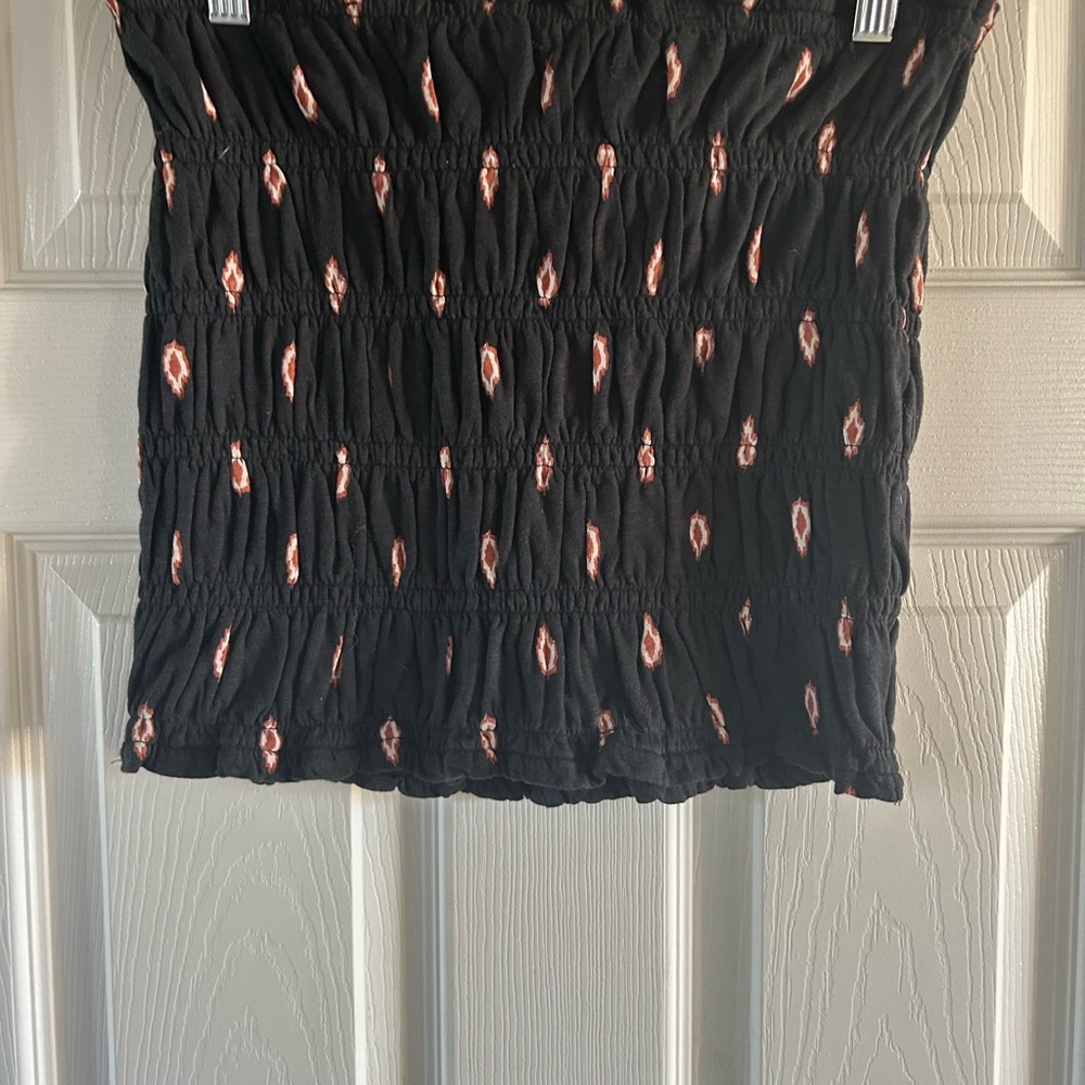 Anthropologie Tube Top, Black with Pattern, NWT, Size Medium. - Picture 5 of 6